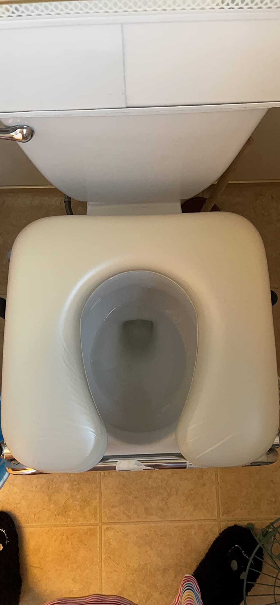 Medline Drop Arm Commode with Padded Seat and Backrest, Durable Toilet Chair for Adults and Seniors customer photo 2