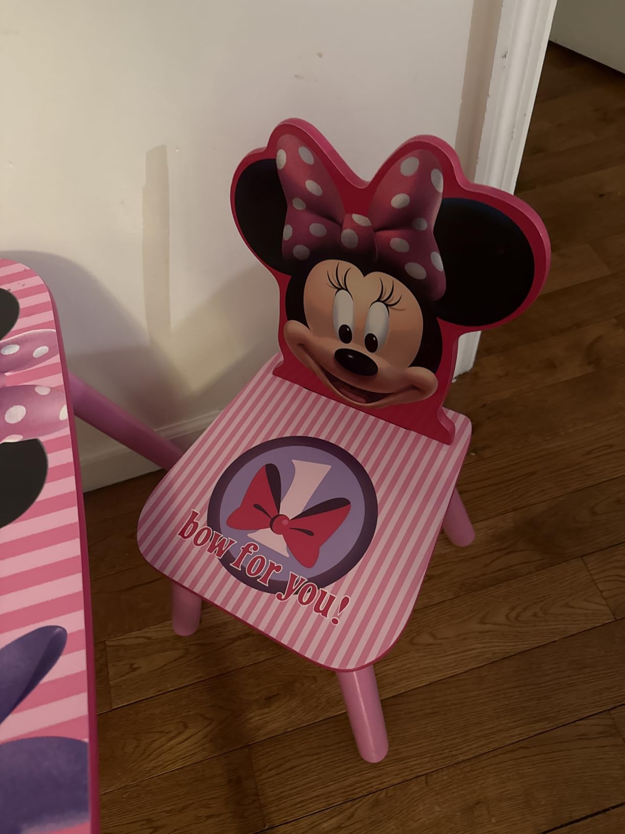 Delta Children - Disney Minnie Mouse Kids Table and Chair Set 3- Piece Set (2 Chairs Included) - Ideal for Arts & Crafts, Snack Time, Homework & More, Pink customer photo 2