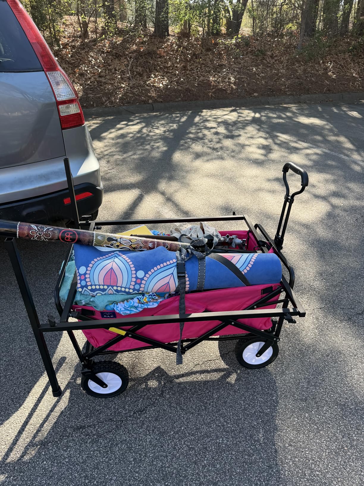 Mac Sports Heavy Duty Steel Frame Collapsible Folding 150 Pound Capacity Outdoor Camping Garden Utility Wagon customer photo 1