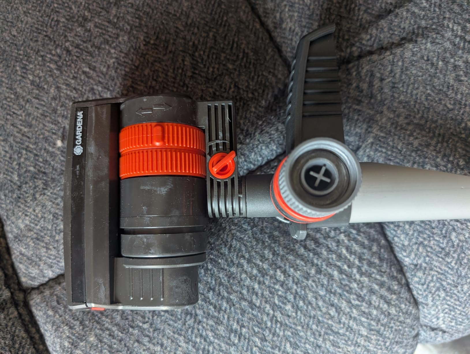 GARDENA 20575 | Up to 2300 sq ft - ZoomMaxx Adjustable Oscillating Sprinkler on Metal Step Spike for Watering Large Area Lawn with US Hose Threads, Yard and Garden. Gardena Quick Connects customer photo 1