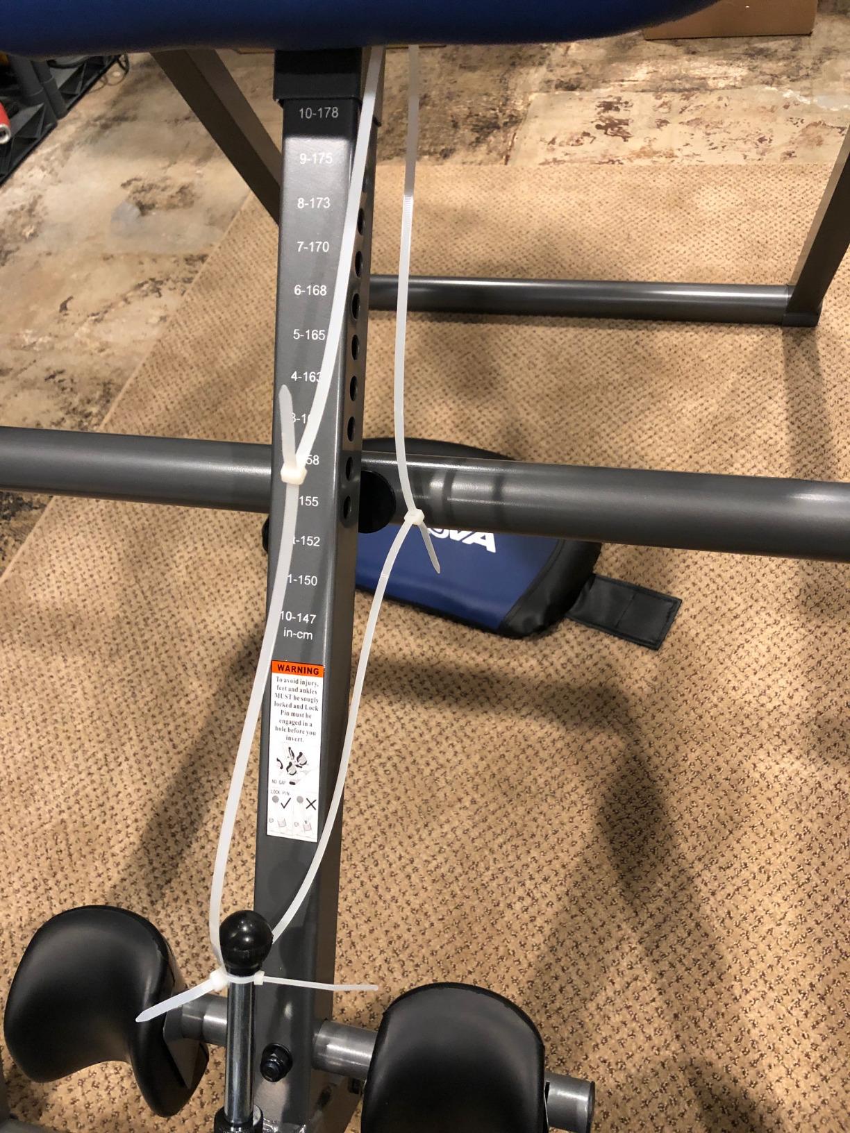 INNOVA HEALTH AND FITNESS ITM4800 Advanced Heat and Massage Inversion Table, Black/Blue/Gray customer photo 2