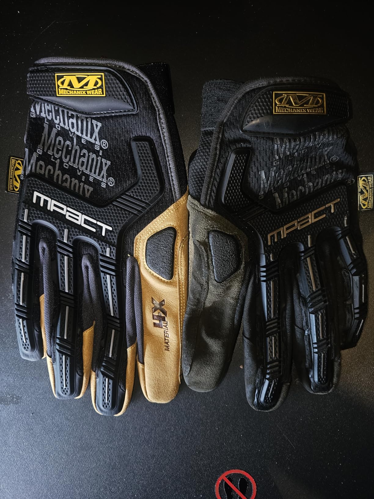 Mechanix Wear Material4x M-Pact Gloves - Abrasion-Resistant Gloves for Hand Safety - Machine Washable - Breathable - Secure Fit - Tear-Resistant - Durable - Brown/Black - Large customer photo 2
