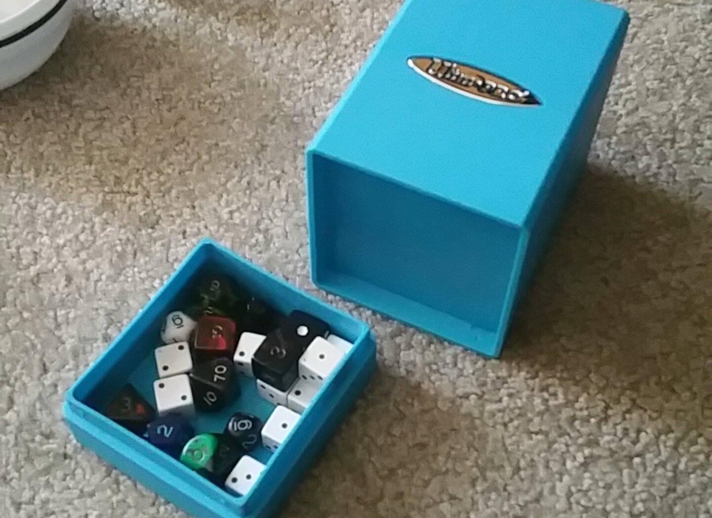 Ultra PRO Satin Tower Deck Box, Light Blue, Trading Card Game Storage Solution Deck Holder Case, TCG Accessory customer photo 1