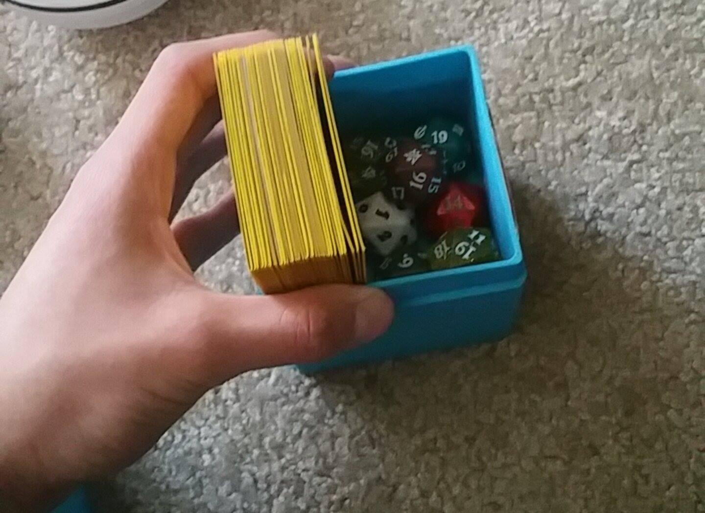 Ultra PRO Satin Tower Deck Box, Light Blue, Trading Card Game Storage Solution Deck Holder Case, TCG Accessory customer photo 2
