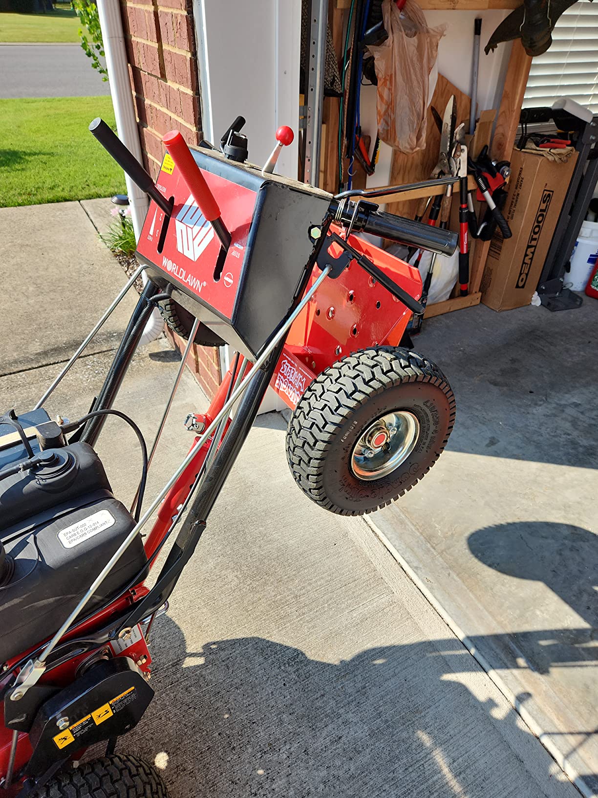 Jungle Jim's Jungle Wheels Lawn Mower Sulky for Lawn and Landscape Professionals (Red Jungle Wheels) customer photo 1