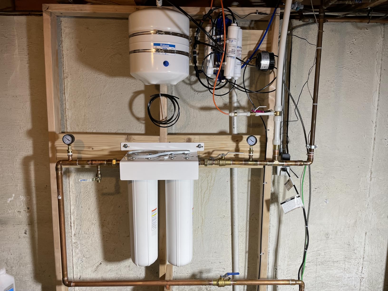 Home Master HMF2SmgCC Whole House Water Filter, 4-layer sediment filter 25 to 1 micron, Powerful Up-Flow KDF85 & Catalytic Carbon 10gpm, 1
