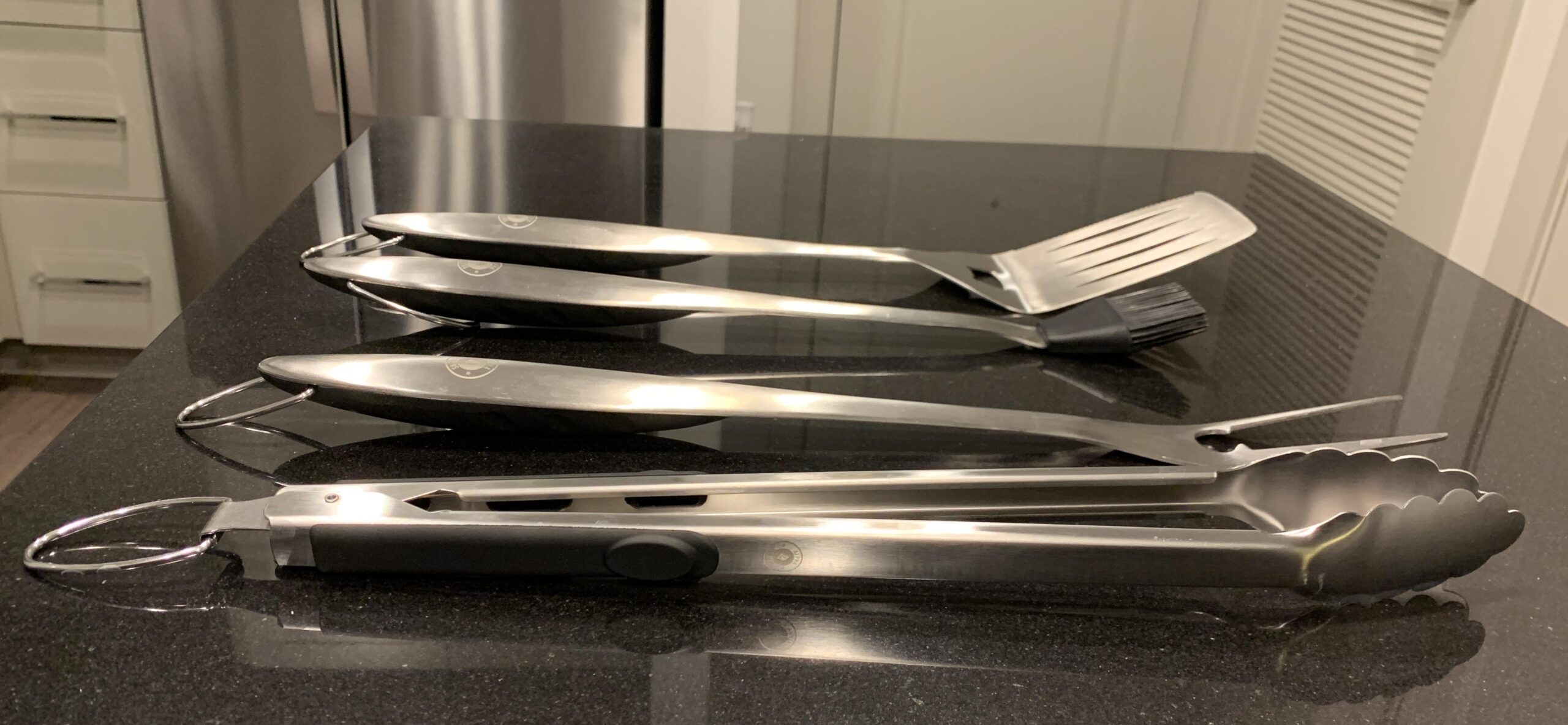 Alpha Grillers Grilling Accessories - BBQ Accessories Grill Set with Spatula, Fork, Brush & Tongs - Outdoor Barbecue Utensils customer photo 2