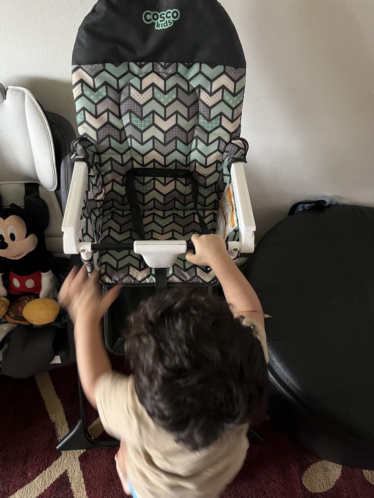 Cosco Kids Highchair for Baby, Simple Foldable High Chair, Convenient, Lightweight, and Compact Design, Posey Pop customer photo 1