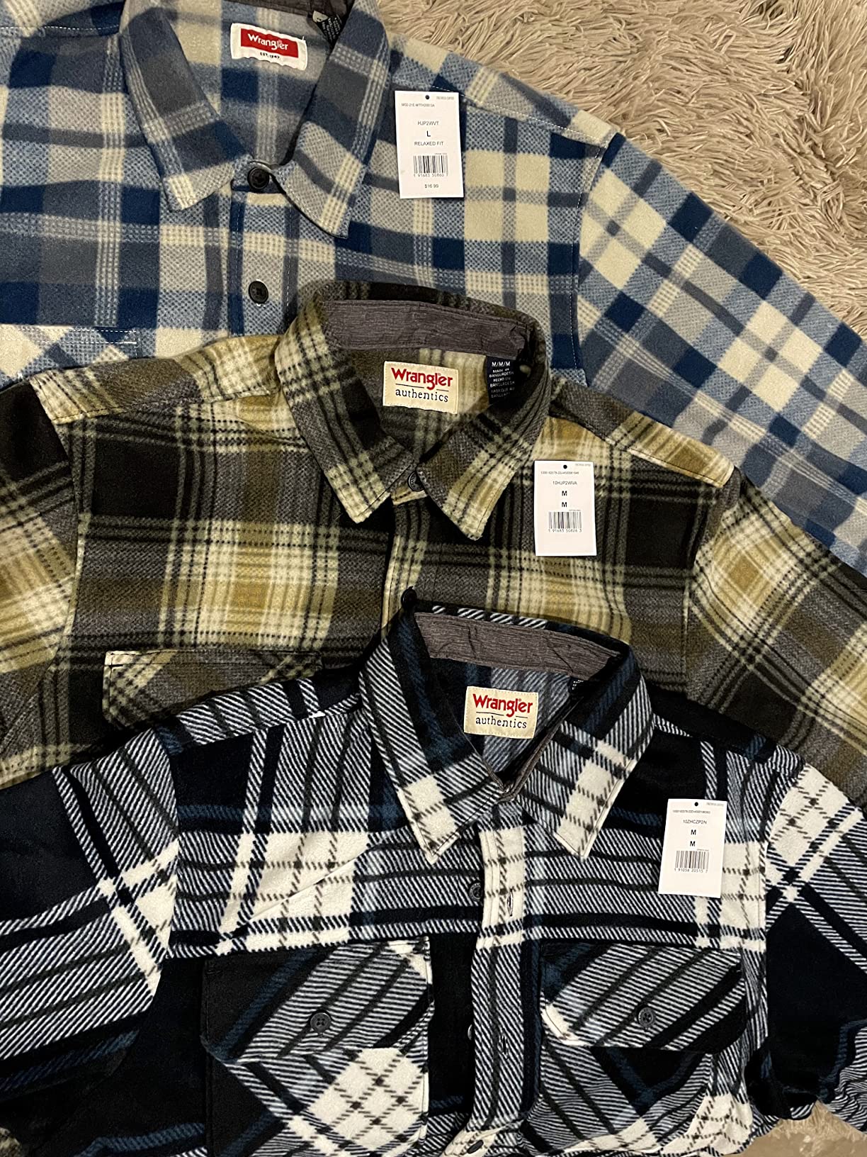 Wrangler Authentics Mens Long Sleeve Heavyweight Fleece Shirt customer photo 1