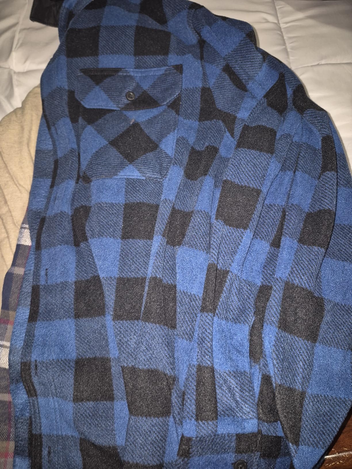 Wrangler Authentics Mens Long Sleeve Heavyweight Fleece Shirt customer photo 2