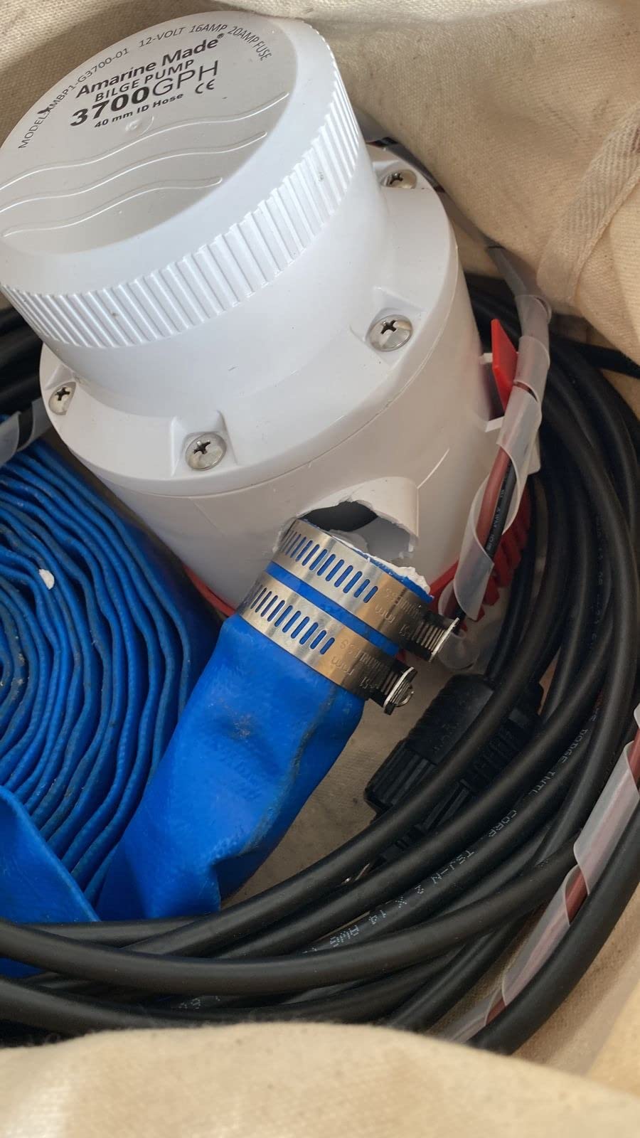 Amarine Made 3700 GPH 12v Boat Marine Plumbing Electric Bilge Pumps customer photo 2