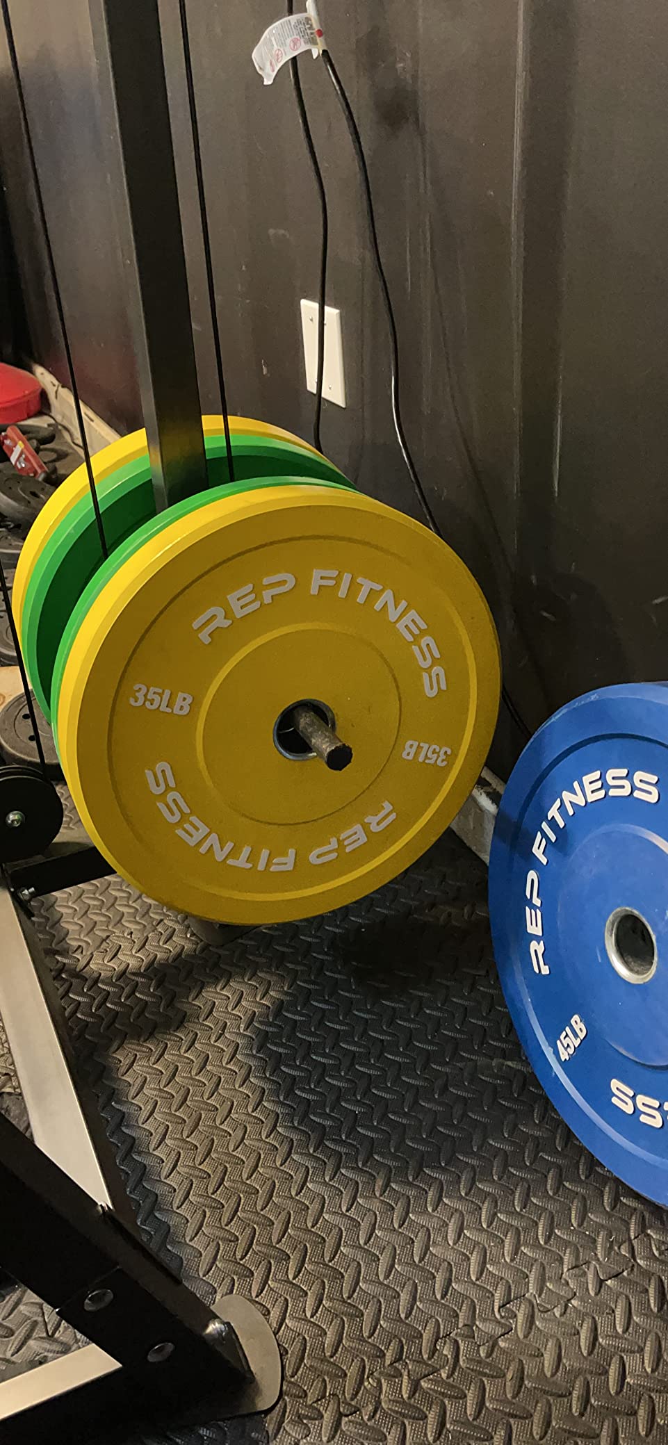 REP Color Bumper Plates LB Olympic Barbell Weights - Rubber Training Discs for Home Gym Strength Lifting, Low Bounce Durable customer photo 2