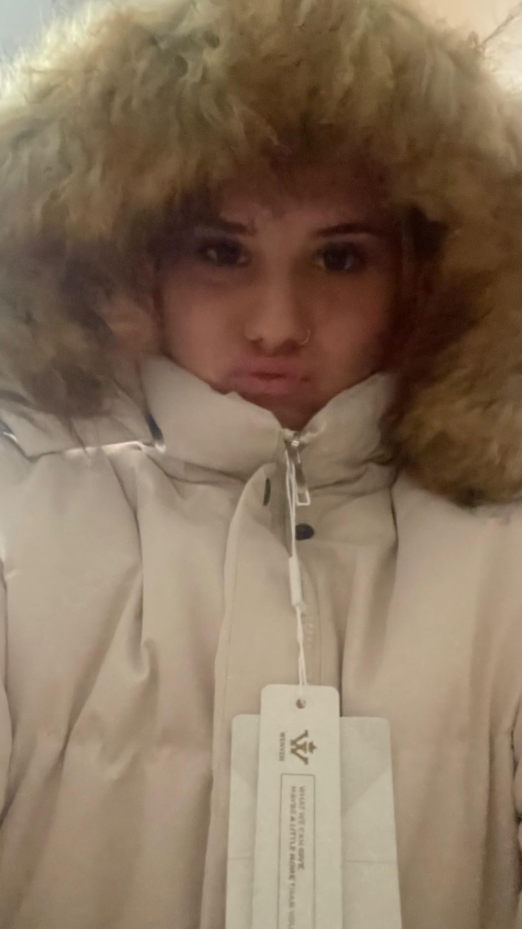 Women's Winter Thicken Puffer Coat Warm Jacket with Faux Fur Removable Hood customer photo 2