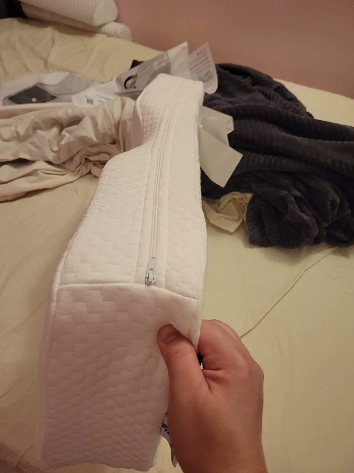 Therapeutica Cervical Orthopedic Foam Pillow - Neck Support Pillow for Side & Back Sleepers - Ergonomic Pillow for Neck Support, Relief, & Spinal Alignment - Average Size, Firm customer photo 2