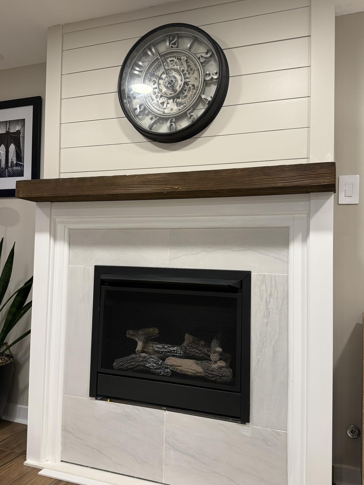 Duluth Forge Ventless 26,000 BTU Heats 1,350 Square Feet Dual Fuel No-Clearance Gas Fireplace Insert with Remote Control, Black customer photo 2
