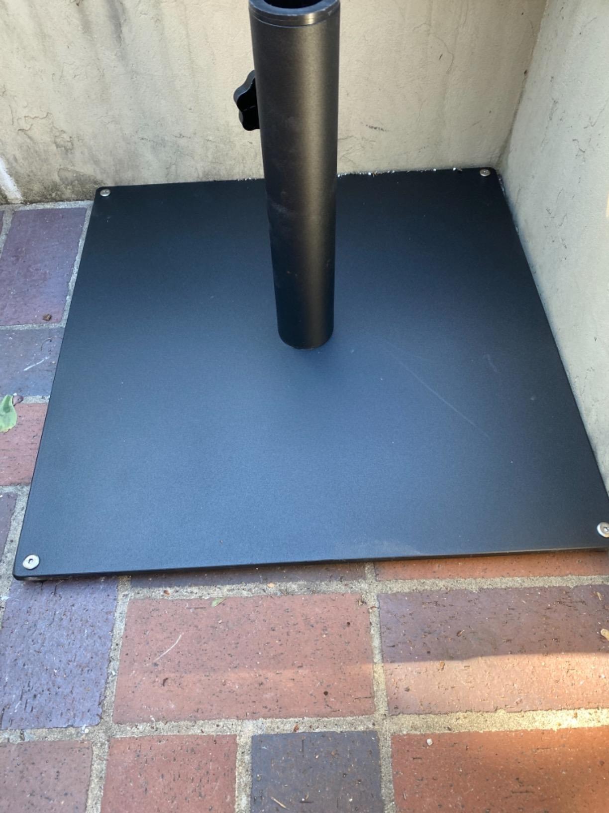 Tropishade Steel Plate Umbrella Base, 36 lbs, Black customer photo 2