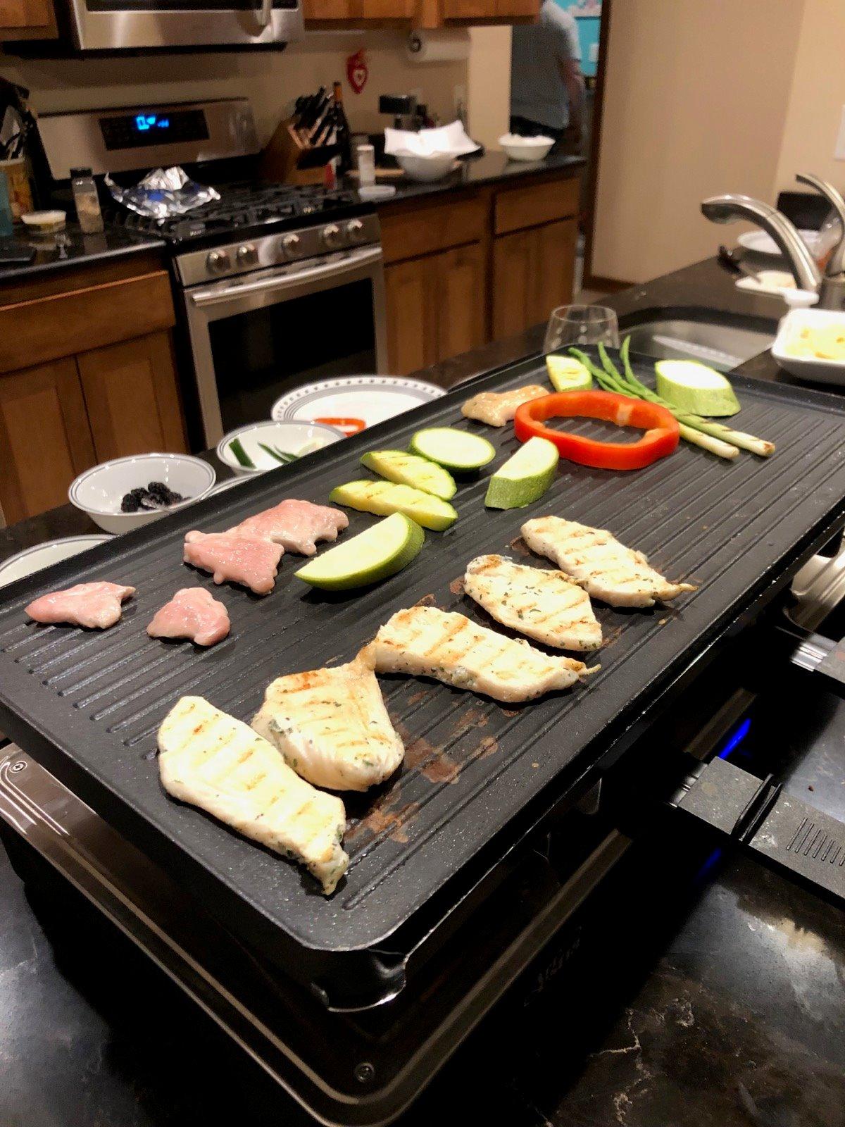 Artestia Indoor Electric Party Grill for 6-8 People, 1700W Korean BBQ Table Grill & Raclette Cheese Melting Grill, Nonstick & Granite Plates, Adjustable Temperature for Family & Party Use customer photo 2