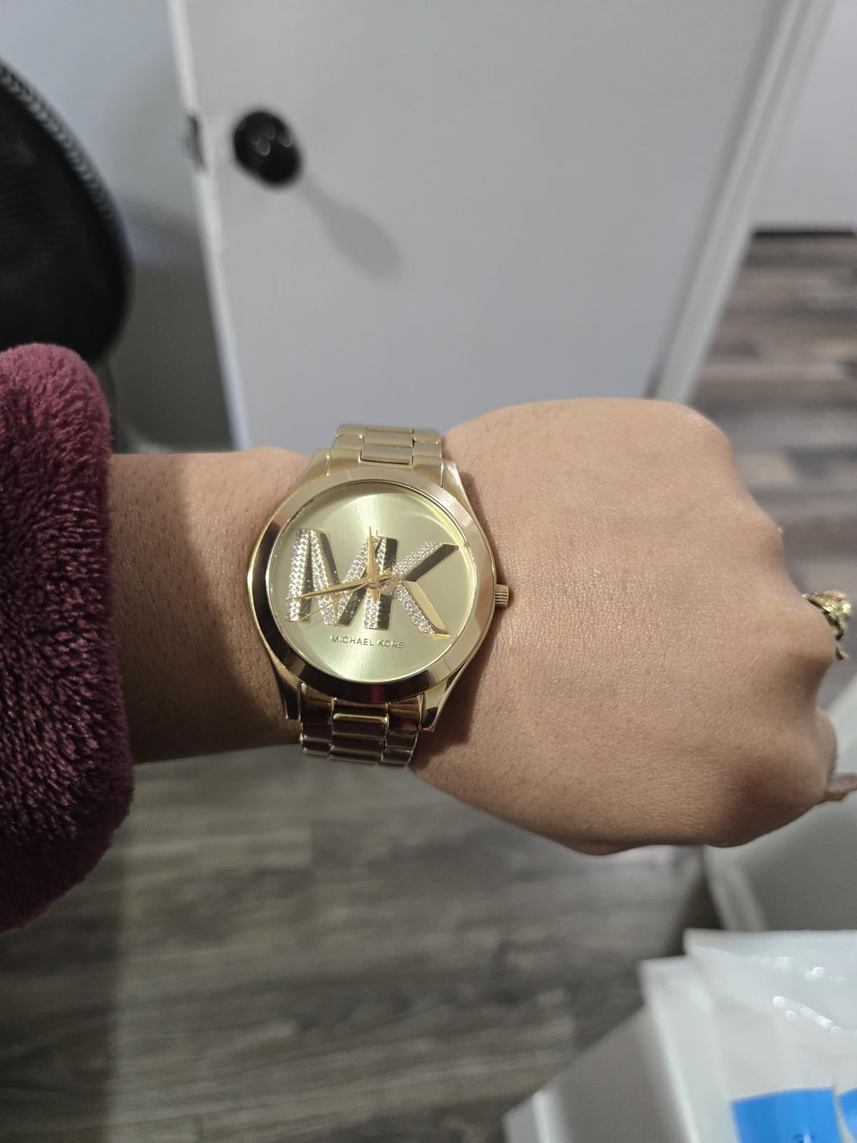 Michael Kors Slim Runway Women's Watch, Stainless Steel Bracelet Watch for Women customer photo 1