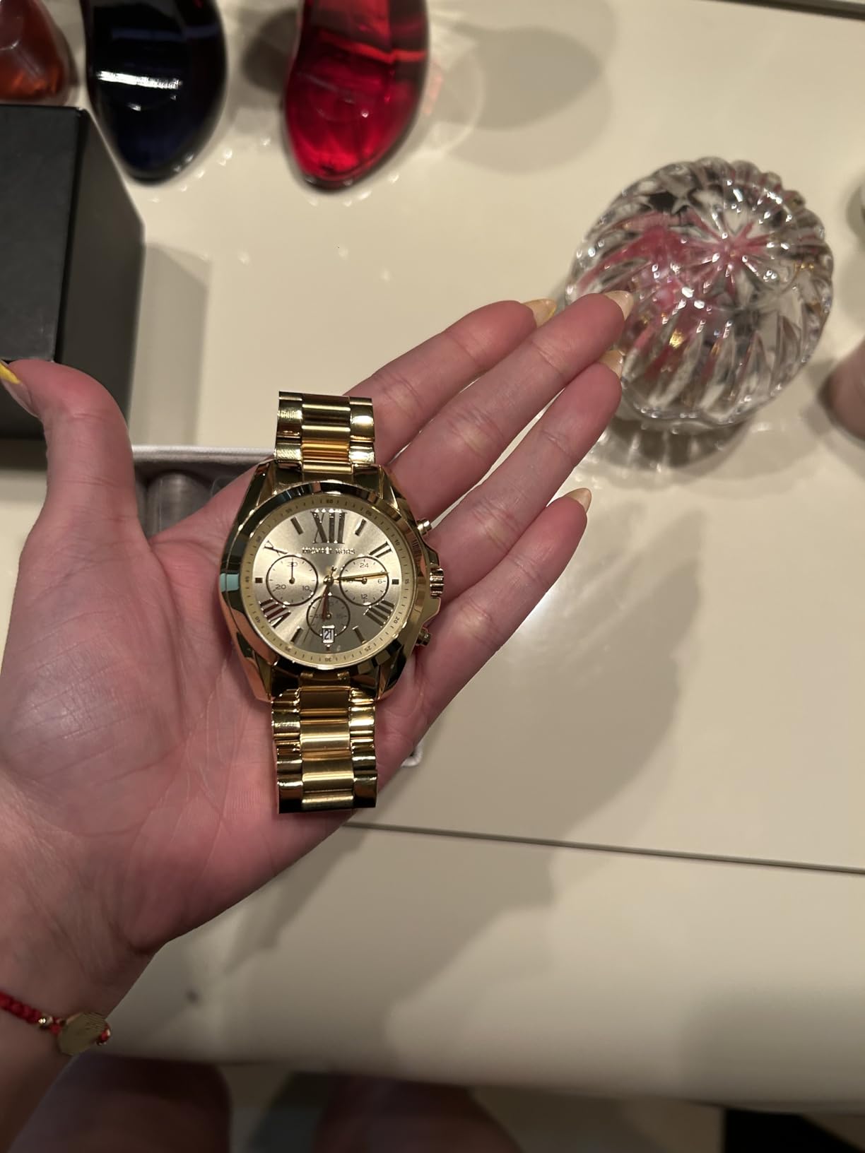 Michael Kors Ladies Mini Bradshaw Watch 36mm Case Size Quartz Chronograph Movement Stainless Steel Bracelet customer photo 2
