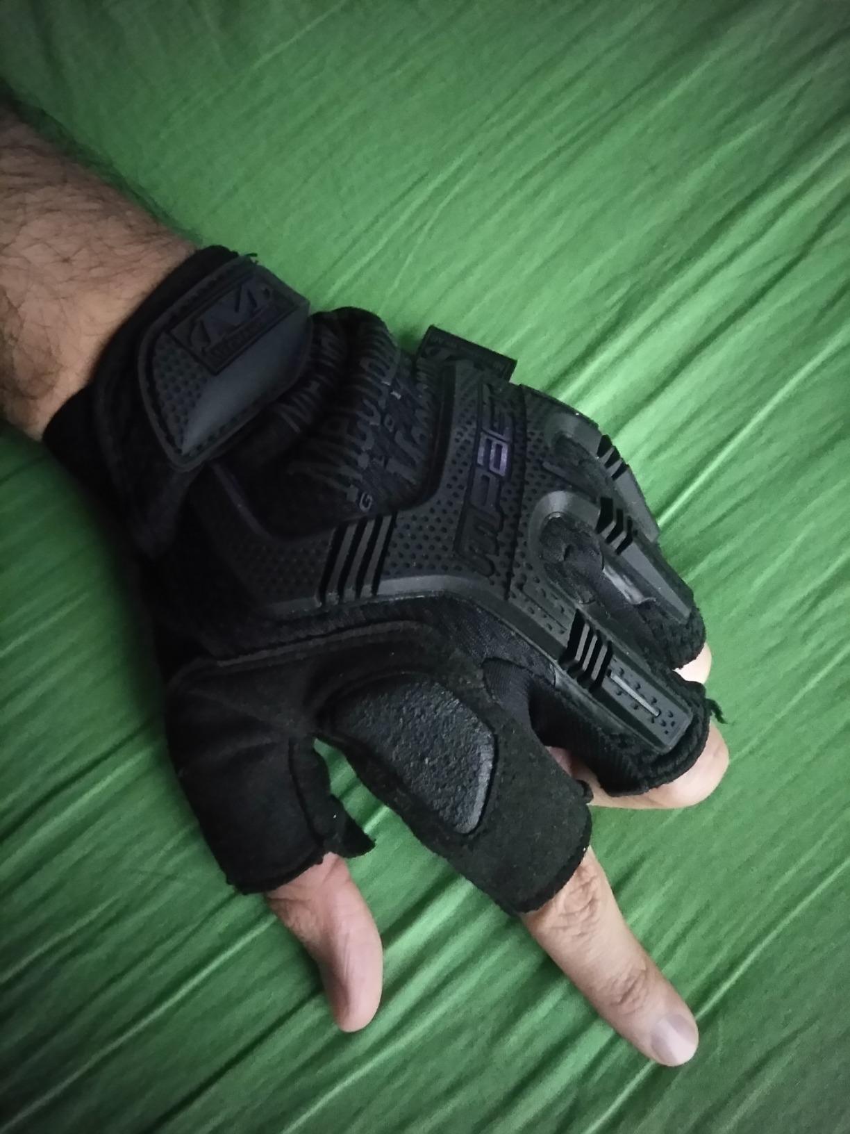 Mechanix Wear M-Pact Fingerless Tactical Impact Resistant Gloves - Impact Protection & Vibration Absorption - Heavy Duty - Machine Washable - Large - Covert Black customer photo 2