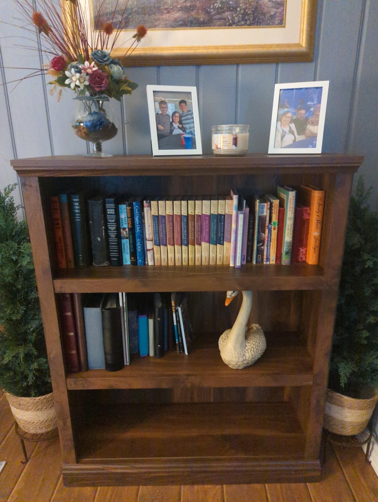 Sauder 3 Tier Book Shelf Wooden Bookcase Multipurpose Bookshelf for Home Office, Living Room, in Estate Black | Multipurpose customer photo 1