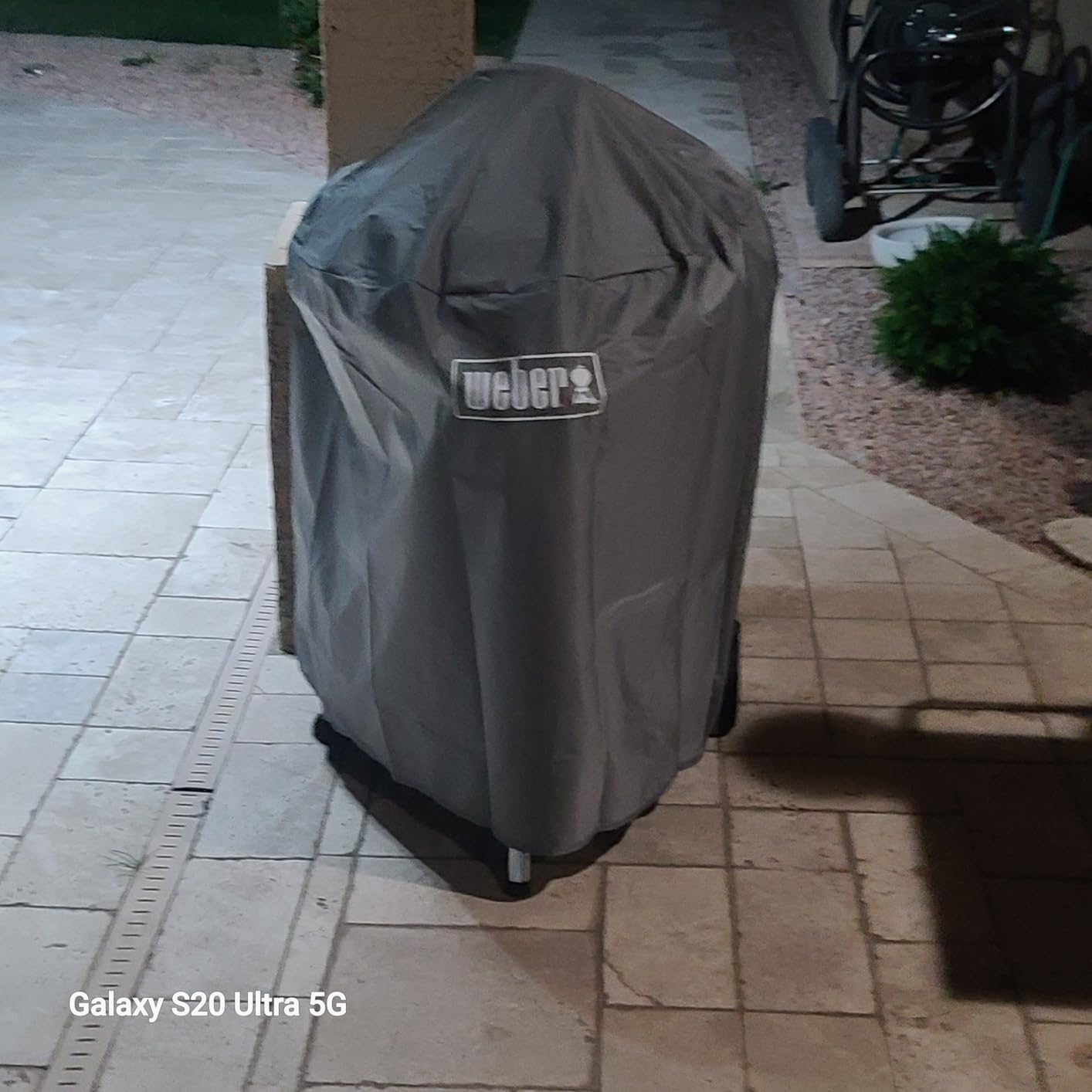 Weber 22-Inch Charcoal Kettle Grill Cover - Premium Heavy-Duty Polyester, UV & Water Resistant, Breathable Fabric with Secure Straps, Easy Slip-On Design customer photo 1
