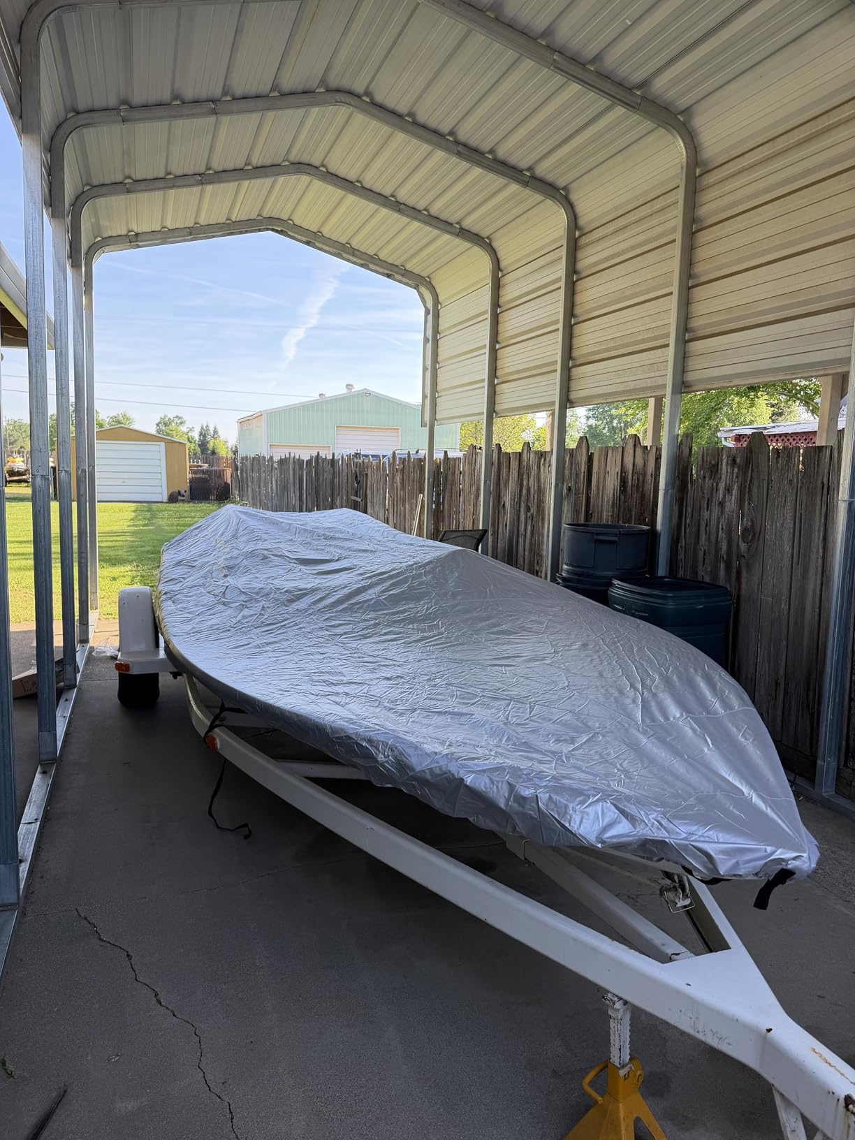 iCOVER Trailerable Boat Cover- 17'-19' Heavy Duty Waterproof Tarp Covers with Storage Bag, Fits V-Hull, Fish&Ski, Pro-Style, Fishing, Runabout, Bass Boats, up to 17ft-19ft Long X 96