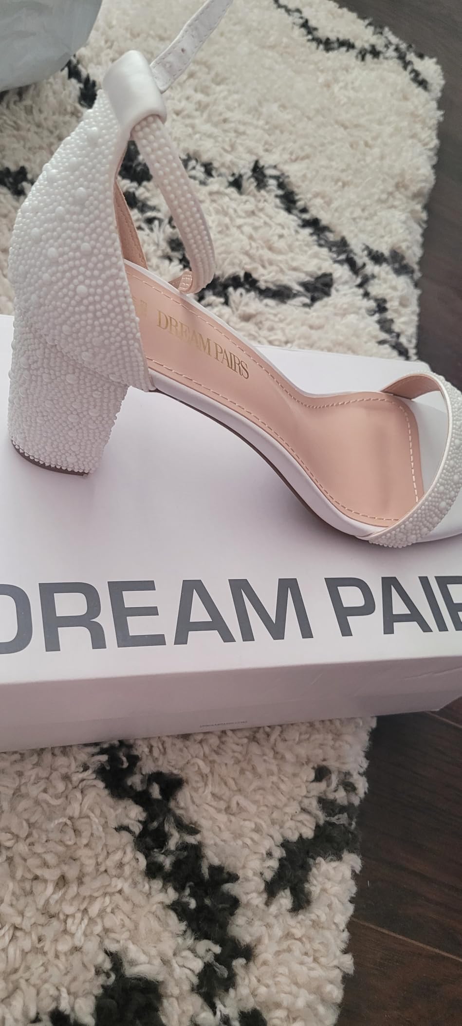 DREAM PAIRS Women's Chunk Low Heel Pump Sandals customer photo 2