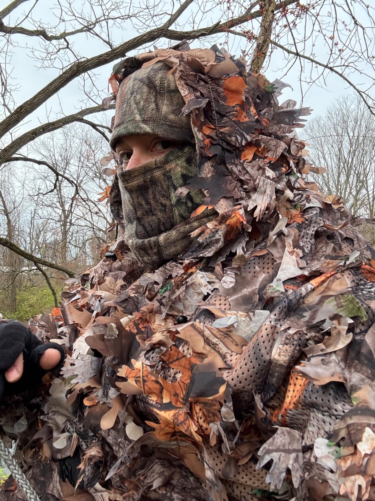 North Mountain Gear Ghillie Suit - Camo Hunting Suit - 3D Leafy Suit - Woodland Camouflage Jacket & Pants - Breathable customer photo 2