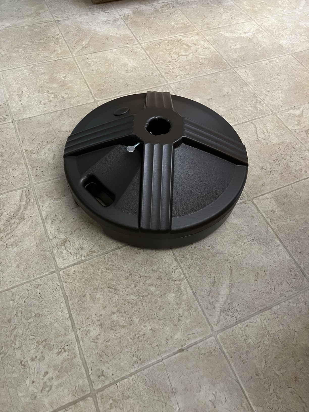 US Weight Durable Fillable Umbrella Base for Patio Table - 50 Pound Capacity Heavy Duty Adjustable Stand for Outdoor Umbrellas - Made in The USA customer photo 2