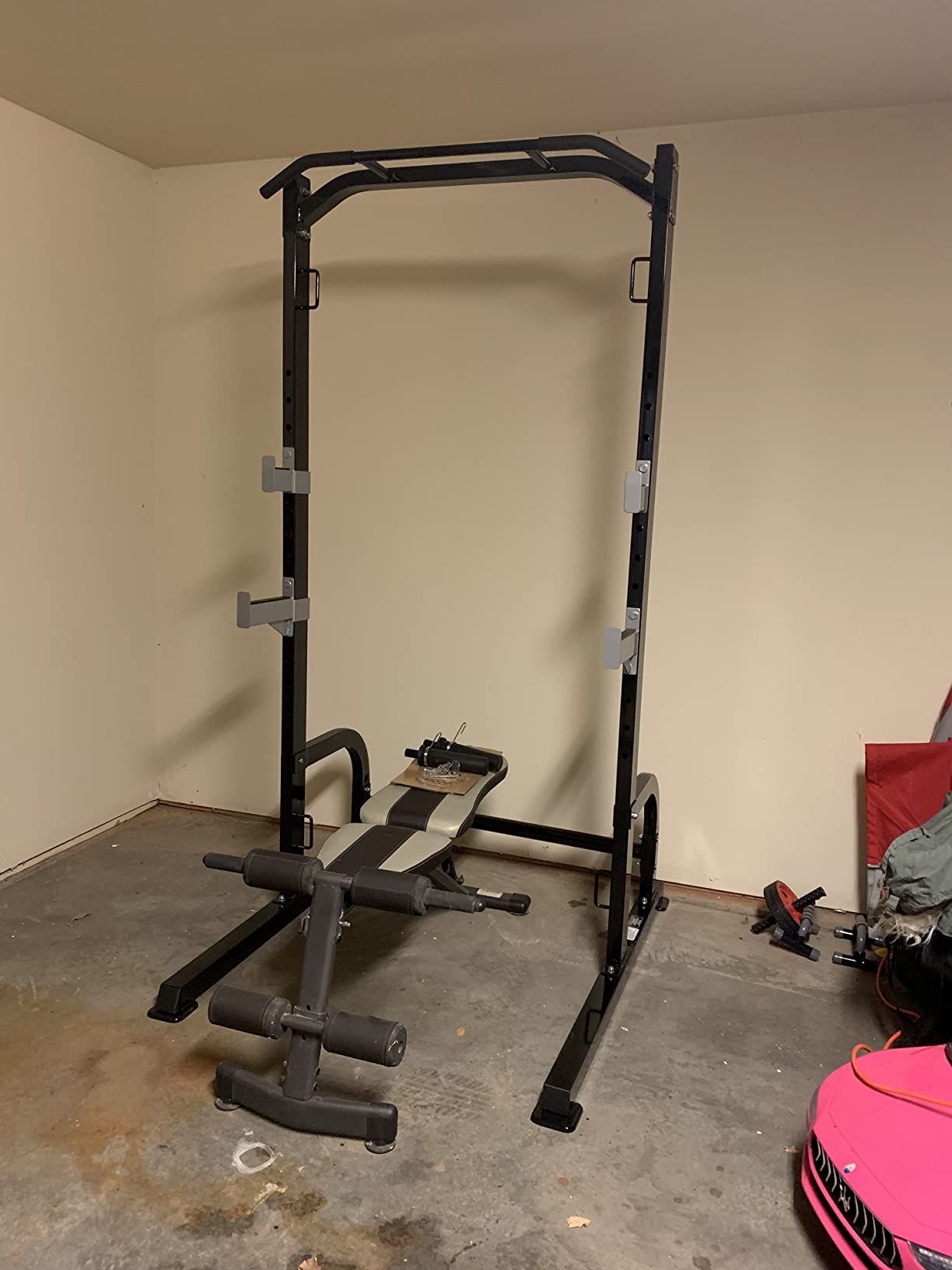 Marcy Olympic Cage Home Gym System - Multifunction Squat Rack, Customizable Training Station SM-8117 customer photo 2