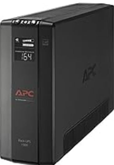 APC UPS 1500VA/900W, LCD, AVR, UPS Battery Backup & Surge Protector BX1500M | Back-UPS Pro 1500VA UPS for home offices. 10 outlets, surge protect, UL cert, 68-min runtime (@100W) for PCs & workstations customer photo 1