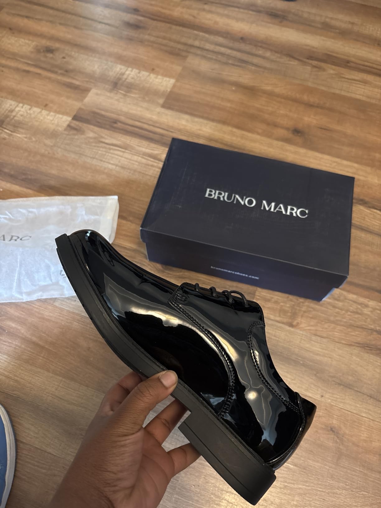 Bruno Marc Men's Business Shoes Derby Lace-Up Shoes Suit Shoes Leather with Oxford Lining customer photo 2