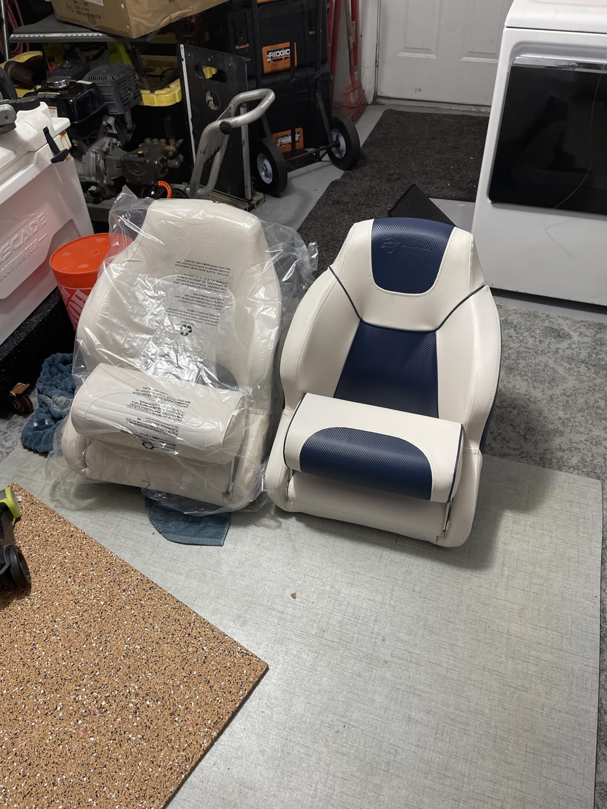 Seamander Premier Series Captain Bucket Seat with Flip Up Bolster, Boat Seat Suitable For Fishing and Pontoon boats customer photo 1