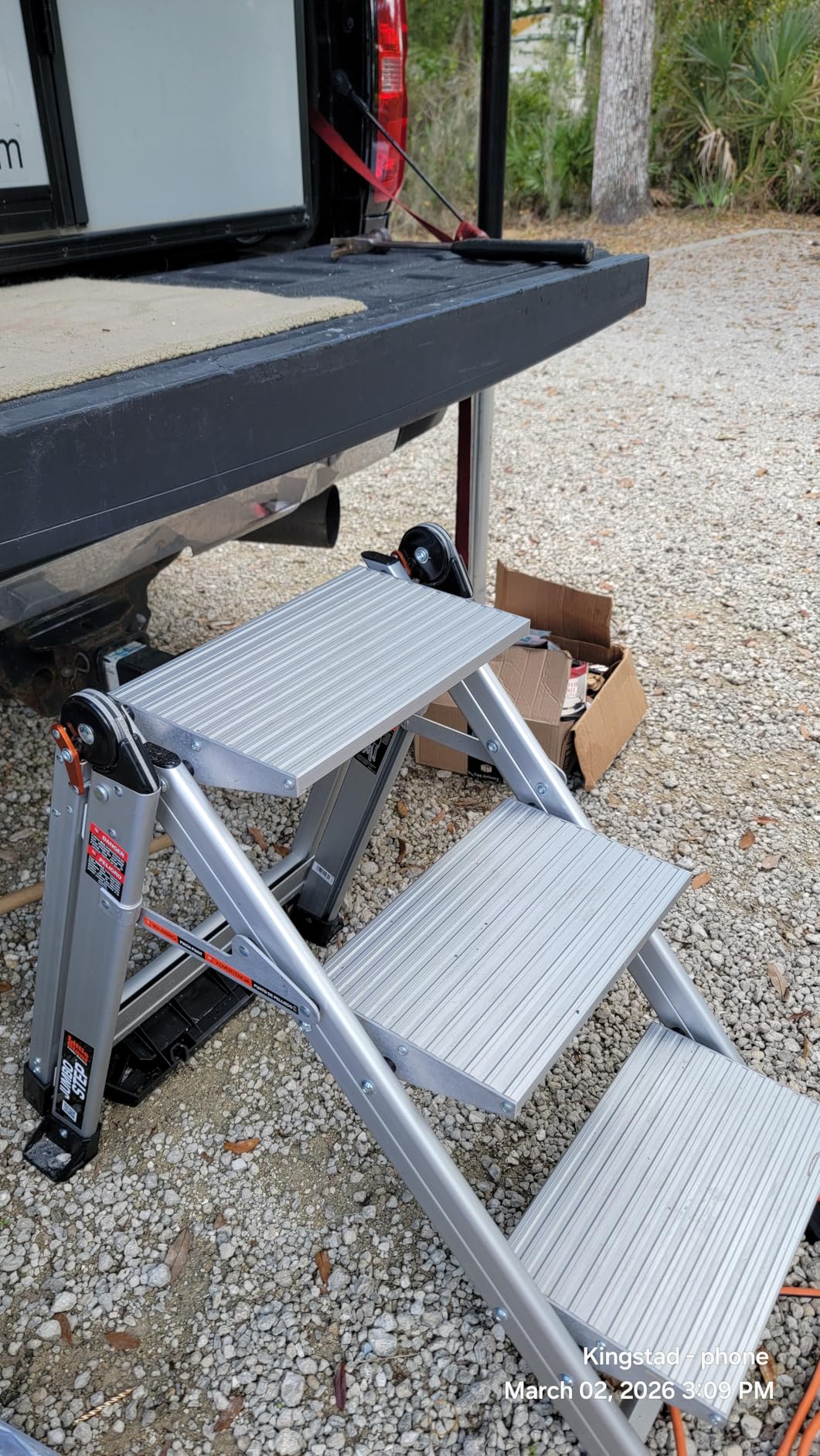 Little Giant Ladders Jumbo Step Stool with Handrail, 3-Step, Lightweight, Aluminum, 375 lb Load Capacity, Type 1AA, 8.7-Ft Reach Height customer photo 1