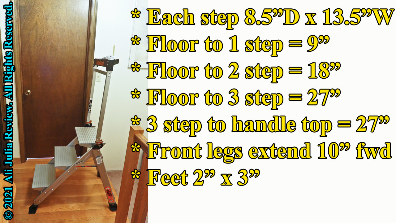 Little Giant Ladders Jumbo Step Stool with Handrail, 3-Step, Lightweight, Aluminum, 375 lb Load Capacity, Type 1AA, 8.7-Ft Reach Height customer photo 2