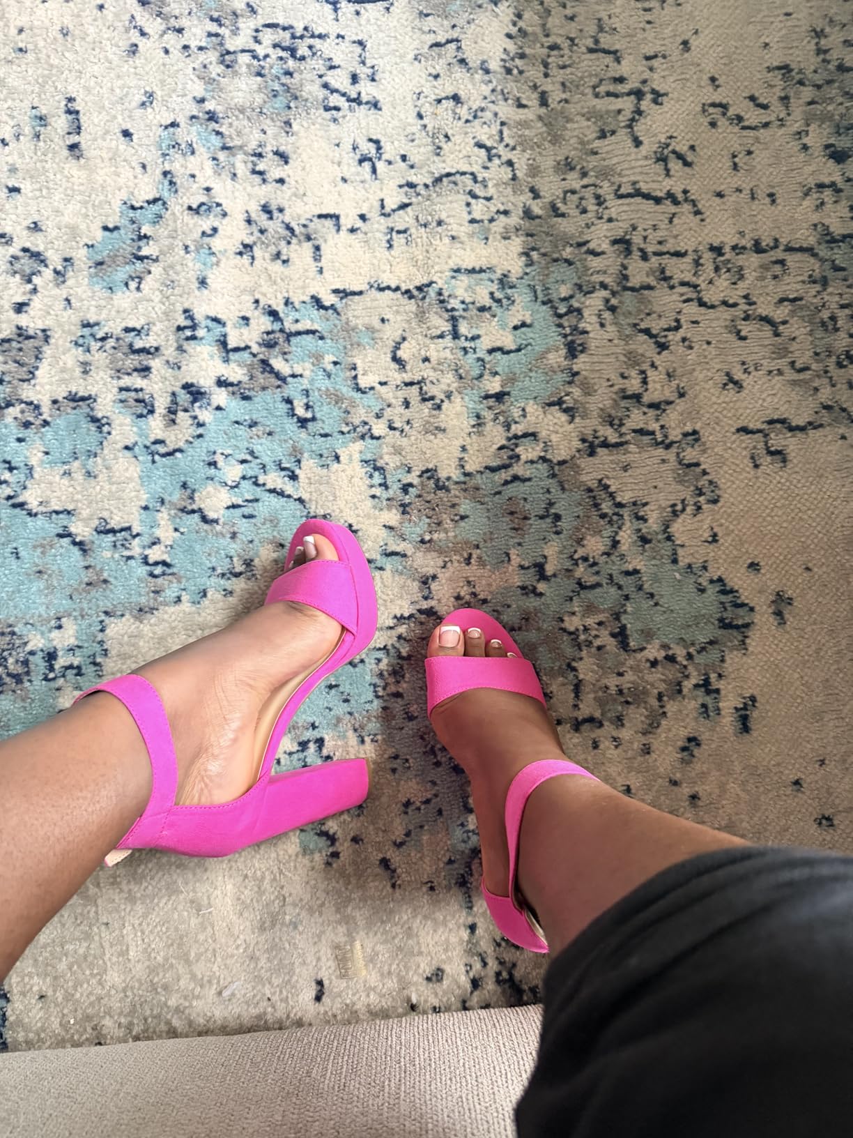 DREAM PAIRS Women's Platform Heel Sandals, Open Toe Ankle Strap Heel Fashion Wedding Party Dress Sandals Shoes customer photo 1