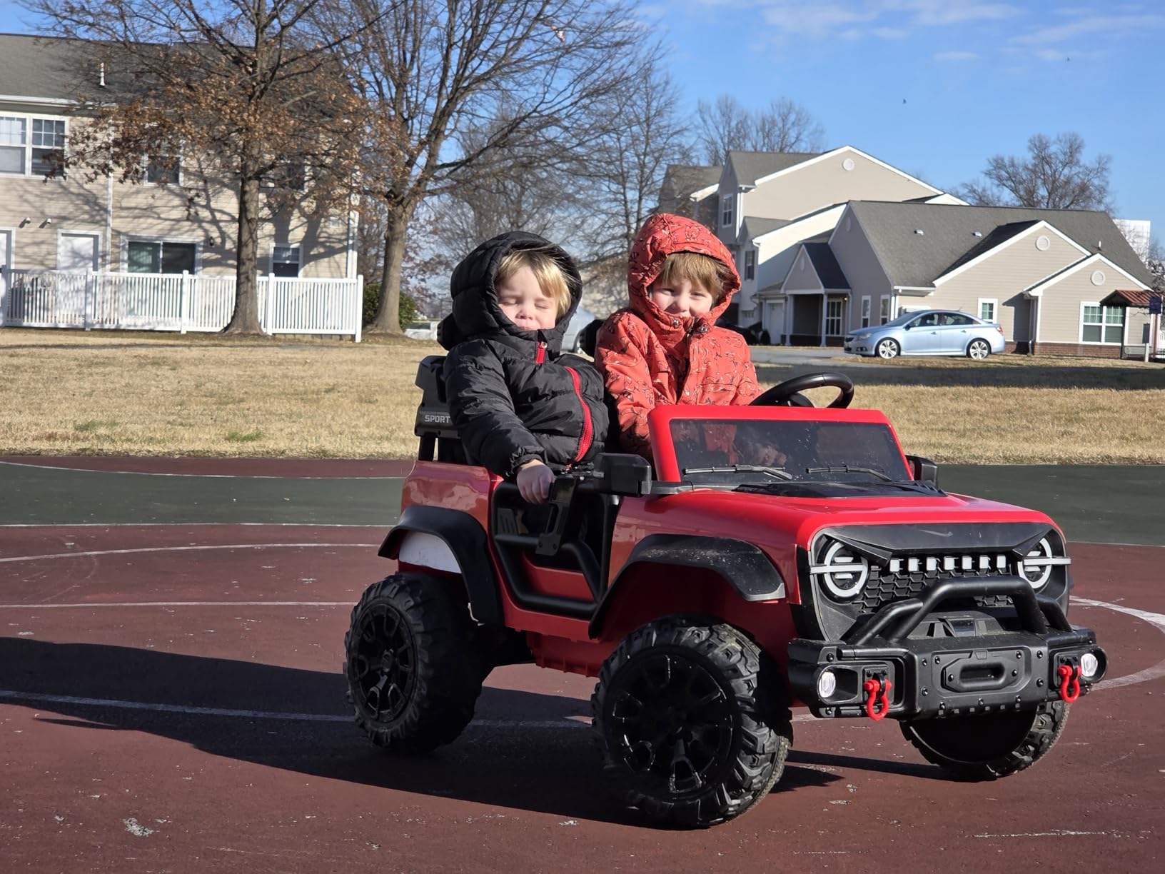 Best Choice Products Jumbo 12V Kids Electric Vehicle Toy Ride On Car with Parent Remote Control for Toddlers, Seat Harness, 65 lb Weight Capacity, Spring Suspension, 3.7 MPH Max Speed - Black customer photo 2
