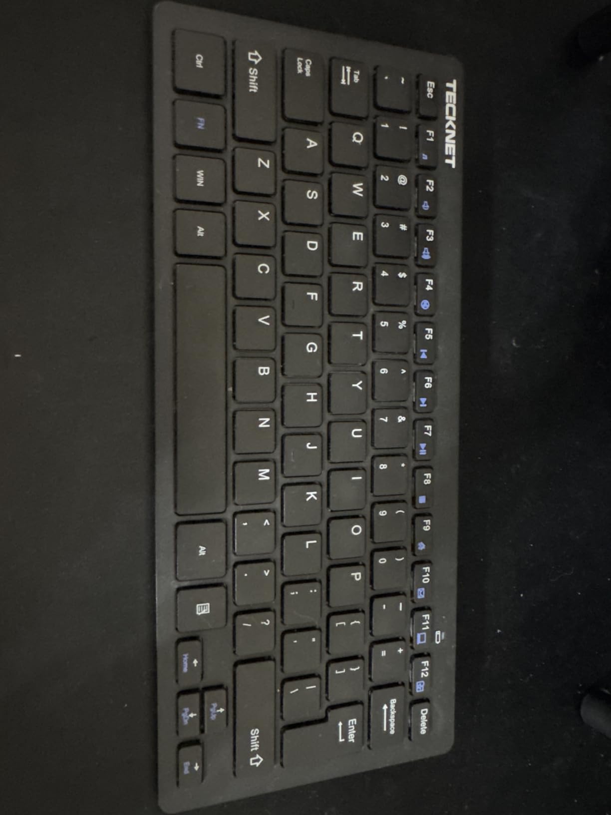 TECKNET 2.4G Wireless Keyboard - Mini Compact Keyboard with Media Hotkeys, 12-Month Battery Life, Compatible with PC, Desktop, Laptop, Smart TV - Black customer photo 1