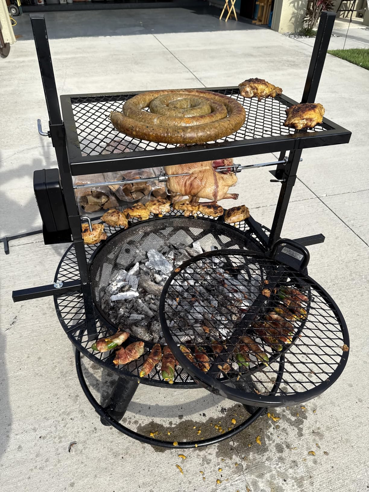 Onlyfire Adjustable Outdoor Camping Rotisserie Grill System and Spit Kit with Portable DC 3V Motor and 29 Inch Hexagon Spit Rod customer photo 1