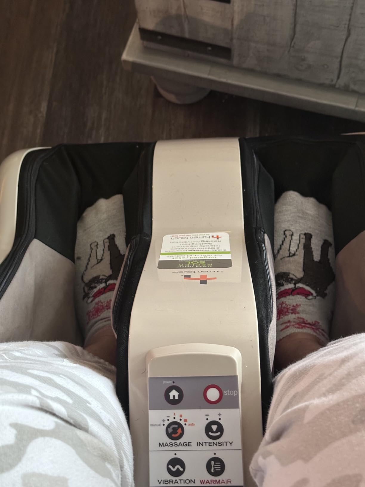 Human Touch Reflex SOL Foot & Calf Massager w/Heat - HSA Approved - Plantar Fasciitis Relief + Circulation + Shiatsu Deep Kneading + Vibrating for Stress - Adjustable for Women & Men up to Size 12 customer photo 1