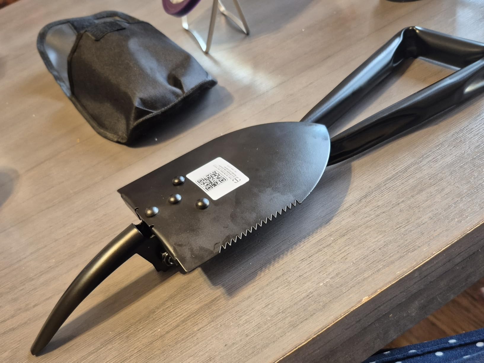 DARTMOOR Mini Folding Shovel High Carbon Steel, Portable Lightweight Outdoor Tactical Survival Foldable Mini Shovel, Entrenching Tool, Camping, Hiking, Digging, Backpacking, Car Emergency customer photo 1