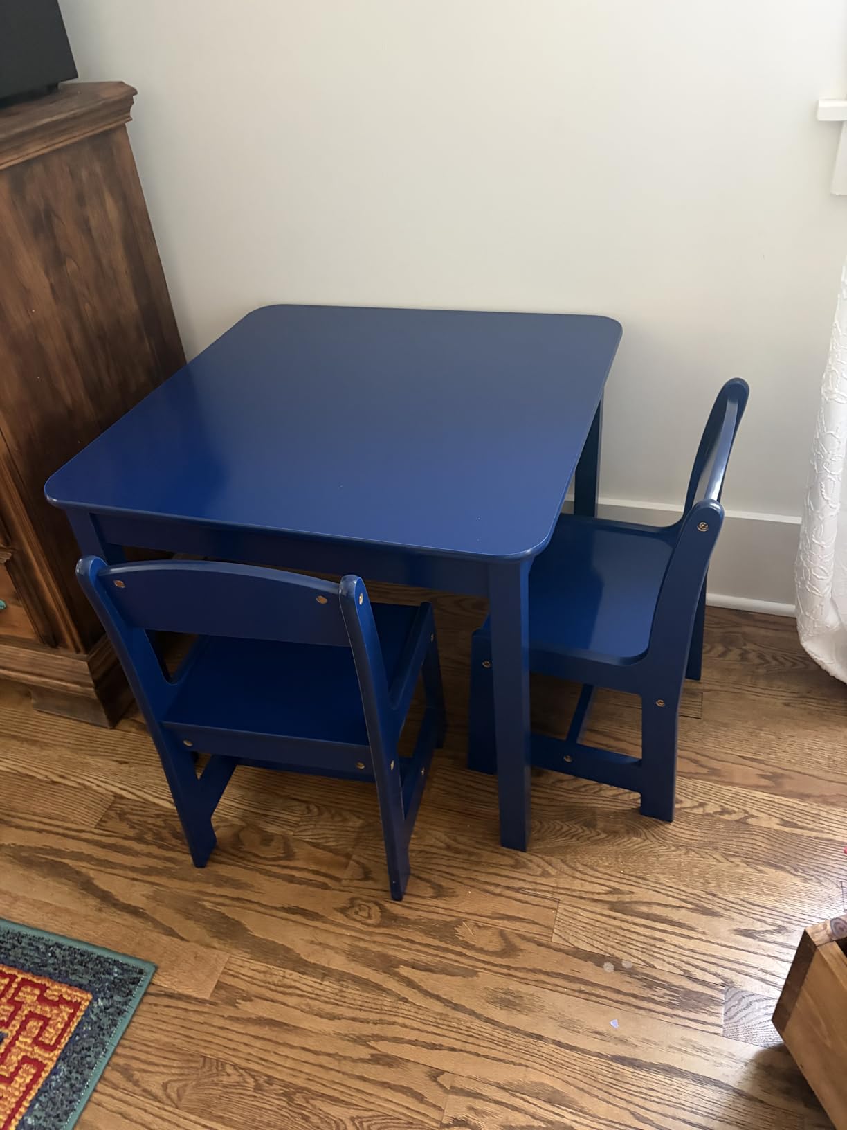 Delta Children MySize Kids Wood Table and Chair Set (2 Chairs Included) - Ideal for Arts & Crafts, Snack Time, & More - Greenguard Gold Certified, Bianca White, 3 Piece Set customer photo 2