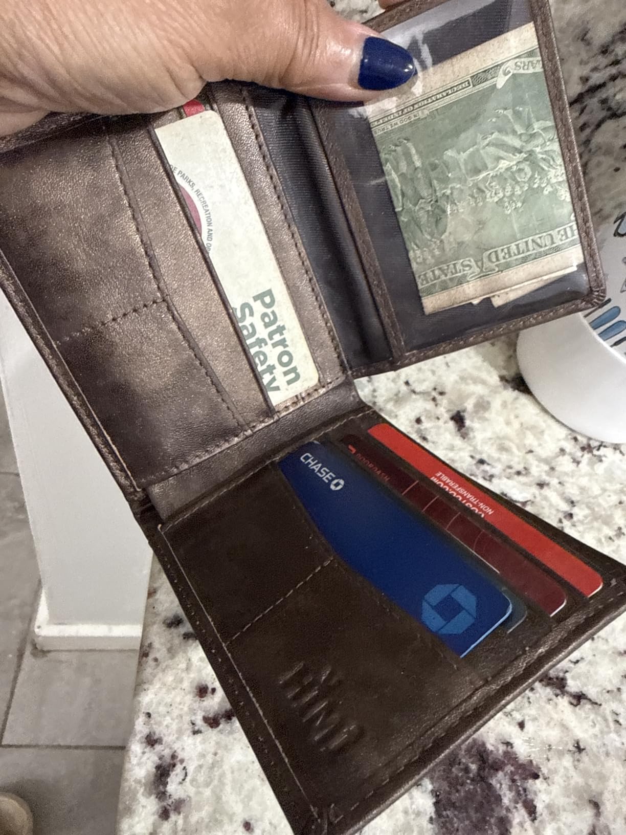 Wallet for Men-Genuine Leather RFID Blocking Bifold Stylish Wallet With 2 ID Window customer photo 2