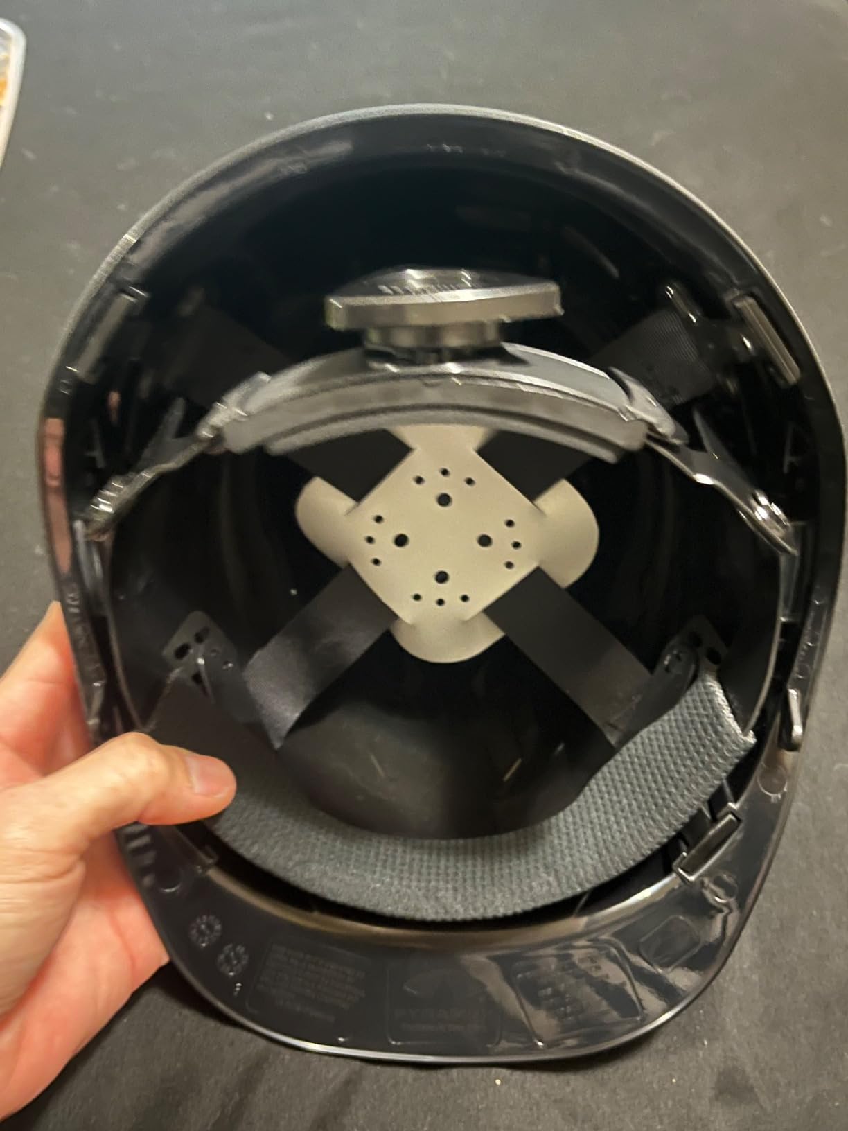 PYRAMEX Ridgeline Cap Style Hard Hat, Vented, 4-Point Ratchet Suspension, Black Graphite Pattern customer photo 1
