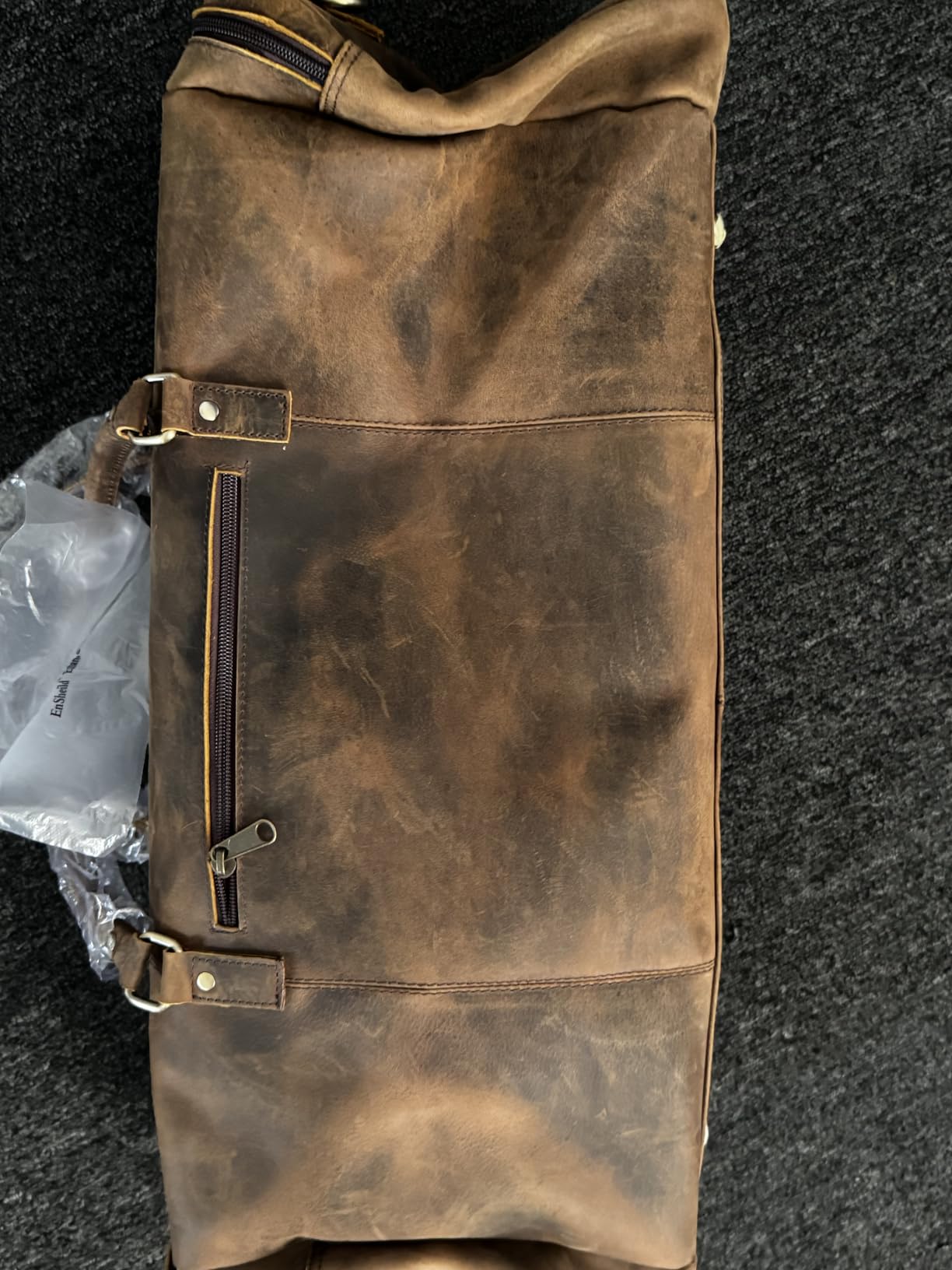 KomalC 28 inch Duffel Bag Travel Sports Overnight Weekend Leather Duffle Bag for Gym Sports Cabin Holdall bag (Distressed Brown) customer photo 1