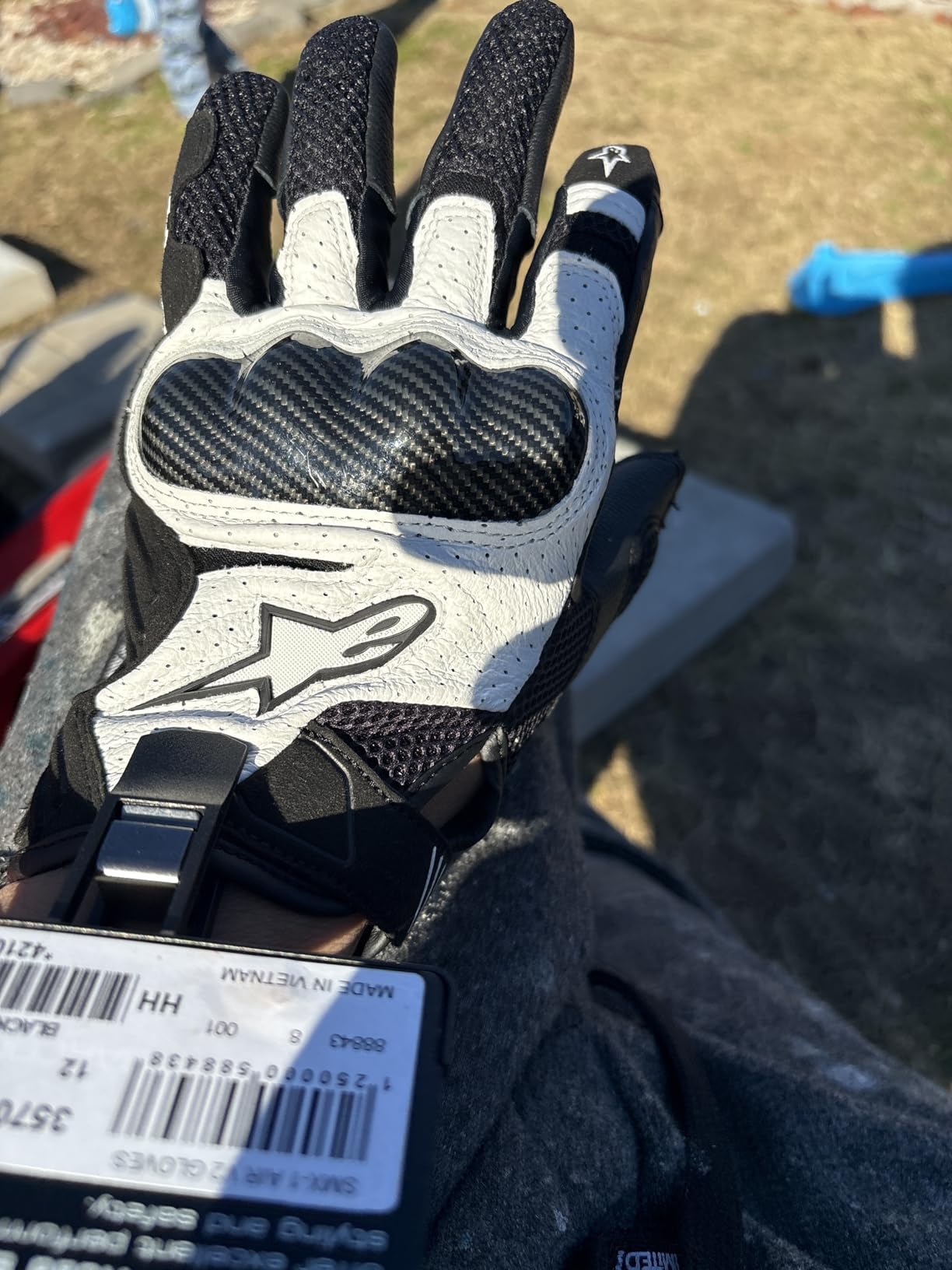 Alpinestars SMX 1 Air V2 Motorcycle Gloves Lightweight Ventilated Design Street Riding customer photo 2