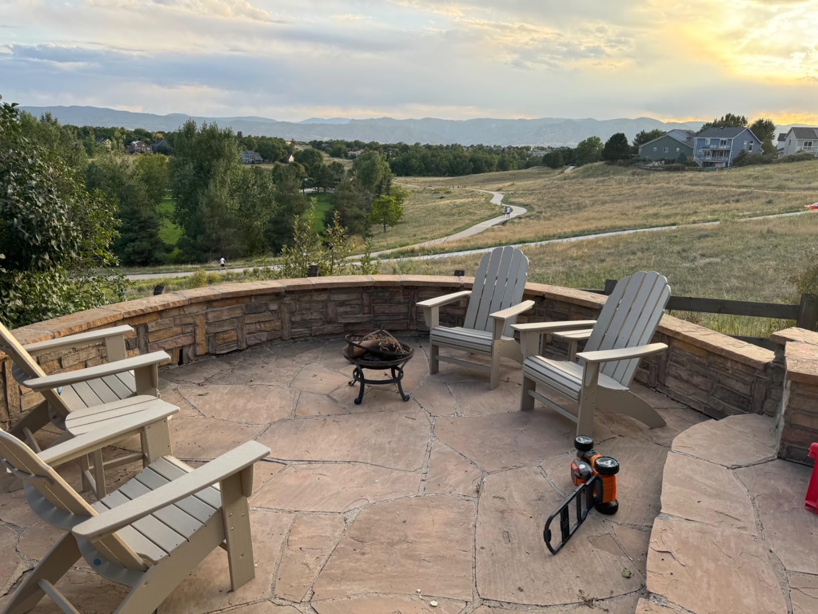 POLYWOOD Vineyard Curveback Adirondack Chair, Slate Grey - Heavy Duty HDPE Outdoor Patio Furniture customer photo 1