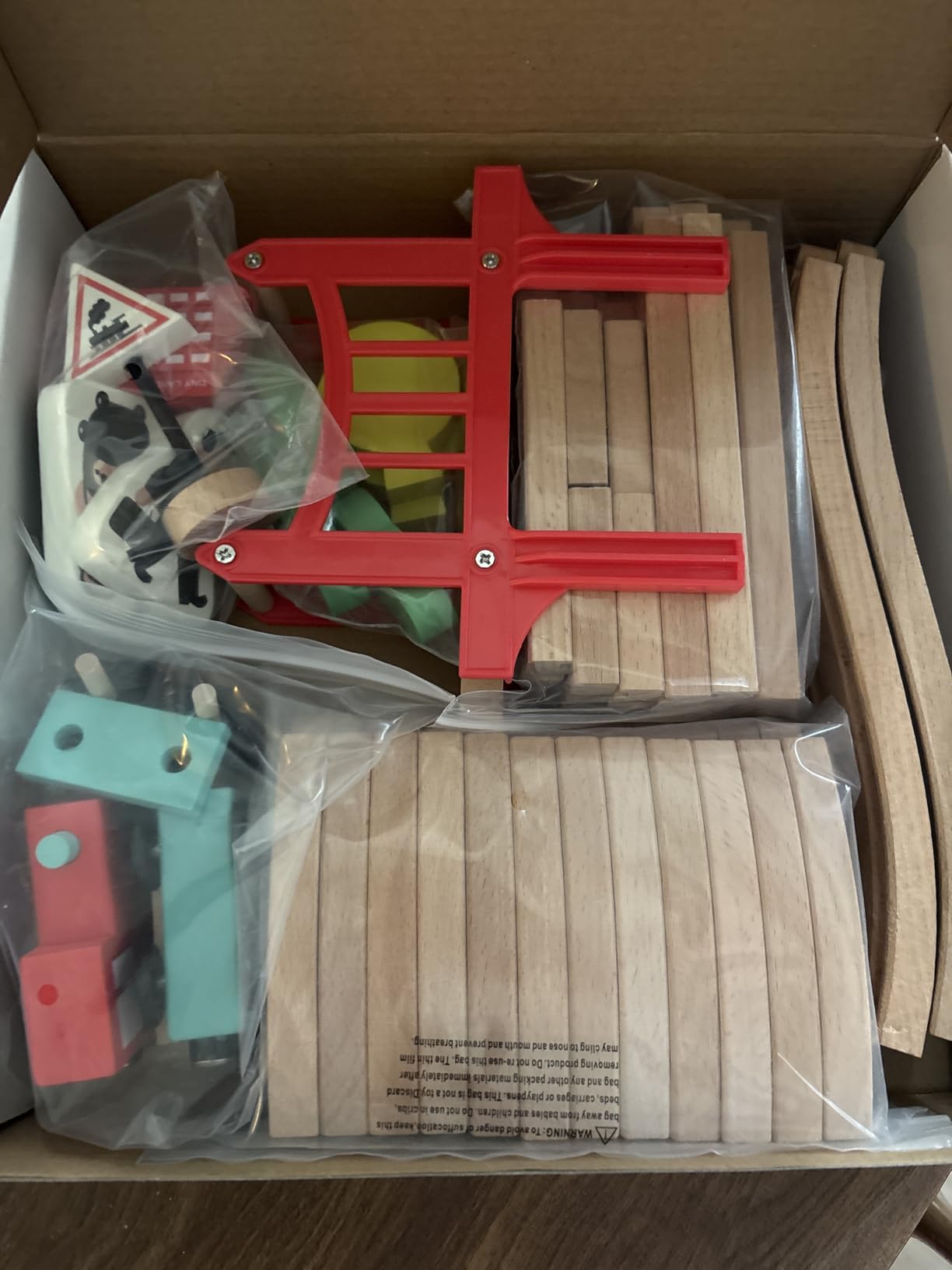 Tiny Land Wooden Train Set for Toddler - 39 Pcs- with Wooden Tracks Compatible with Major Brands - Expandable, Changeable-Train Toy for 3 4 5 Years Old Girls & Boys customer photo 2