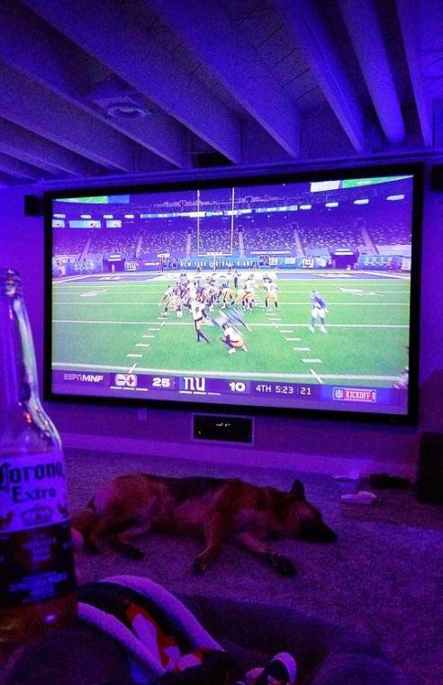 ShowMaven 120in Fixed Frame Projector Screen, Diagonal 16:9, Active 3D 4K Ultra HD Projector Screen for Home Theater or Office customer photo 2